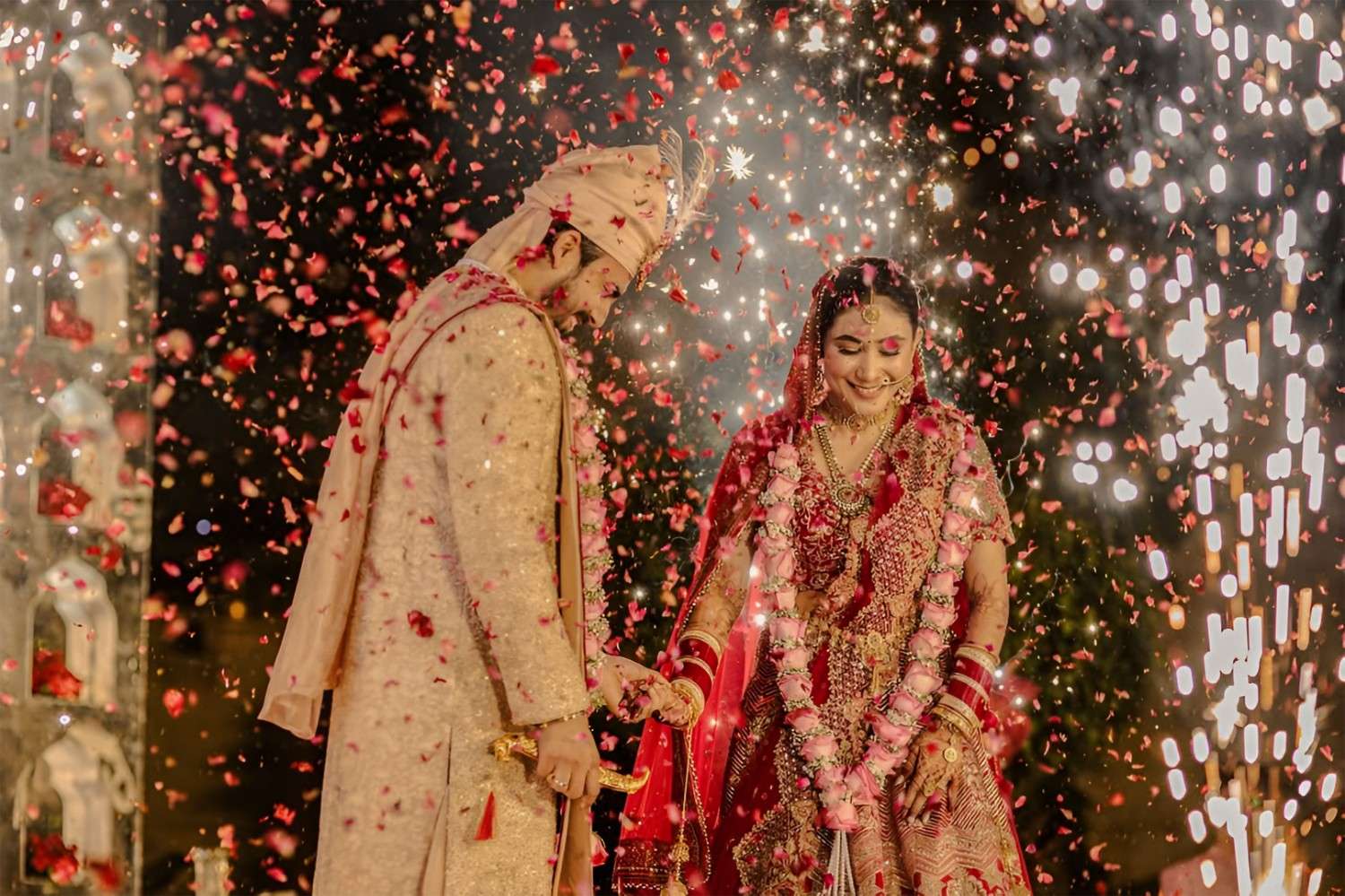 Wedding ceremony flower arrangements